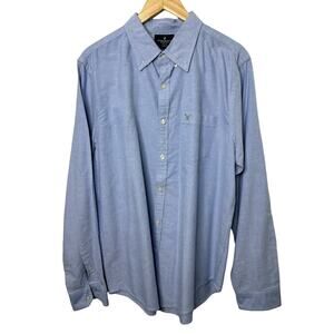 American Eagle Slim Fit Blue Long Sleeve Button Down Shirt Men's XL